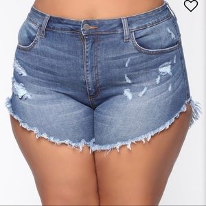 Marina High Rise Denim Shorts - Medium Wash